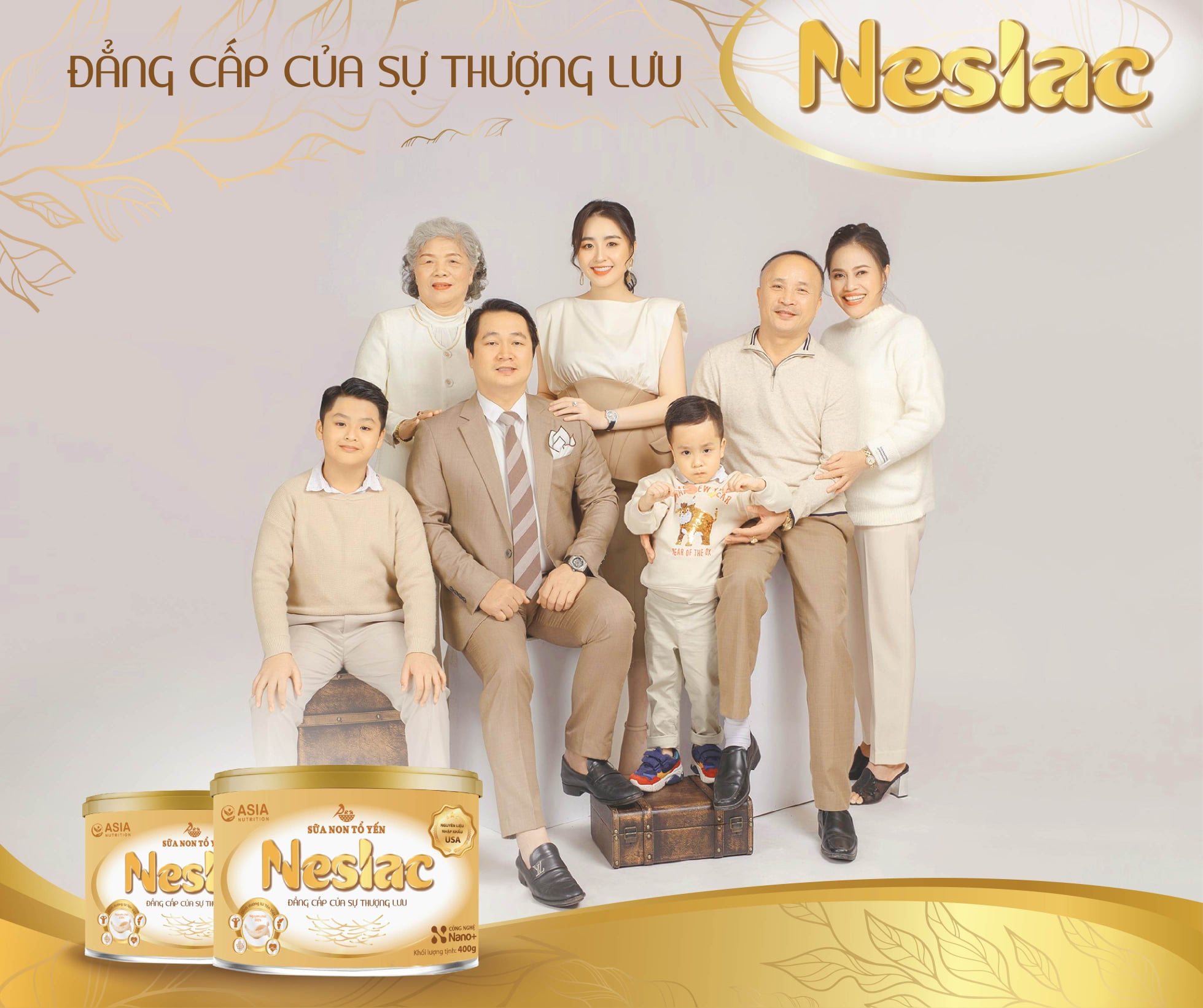 Sữa non tổ yến Neslac 400g Asia Nutrition tác dụng bảo vệ sức khỏe và tăng đề kháng, ngừa lão hóa, loãng xương