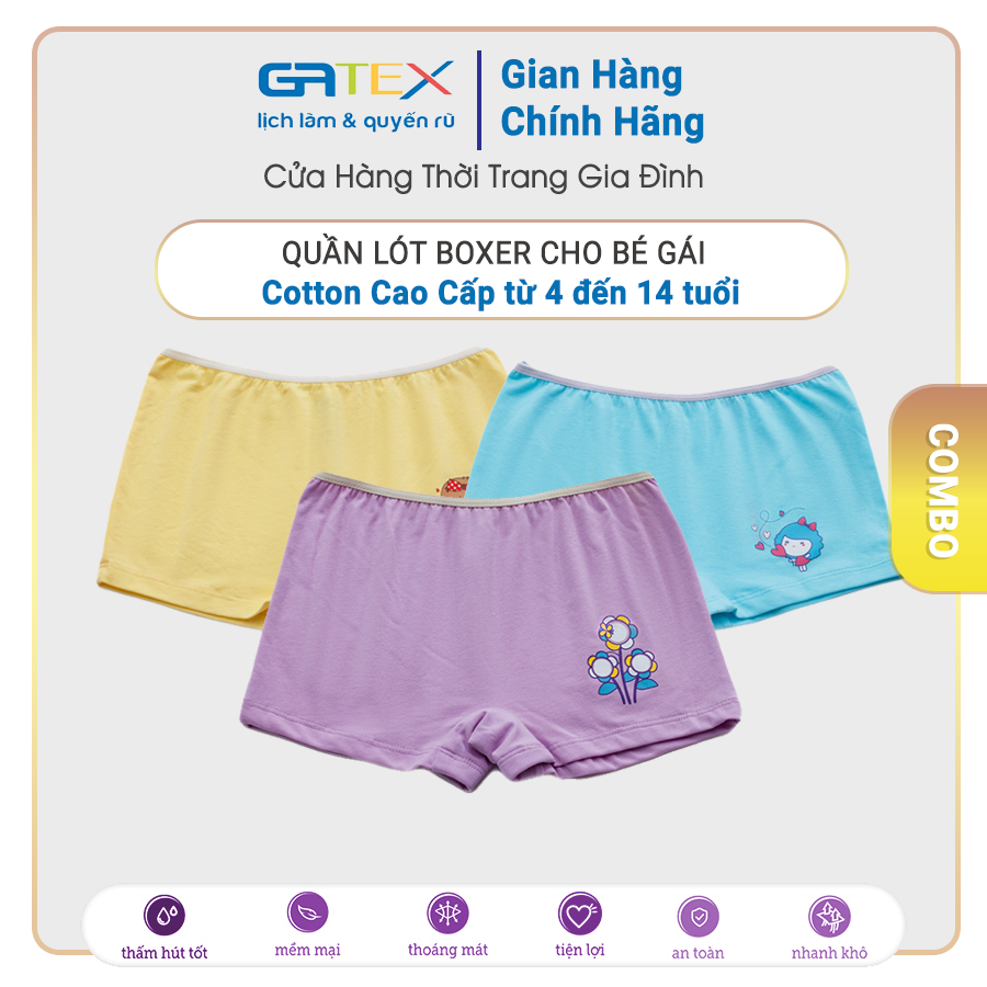 Set 7 Quần Lót Boxer Bé Trai GAKIDS - Cotton Cao Cấp, Thấm Hút Tốt, Thoải Mái Cho Bé Năng Động Cả Ngày