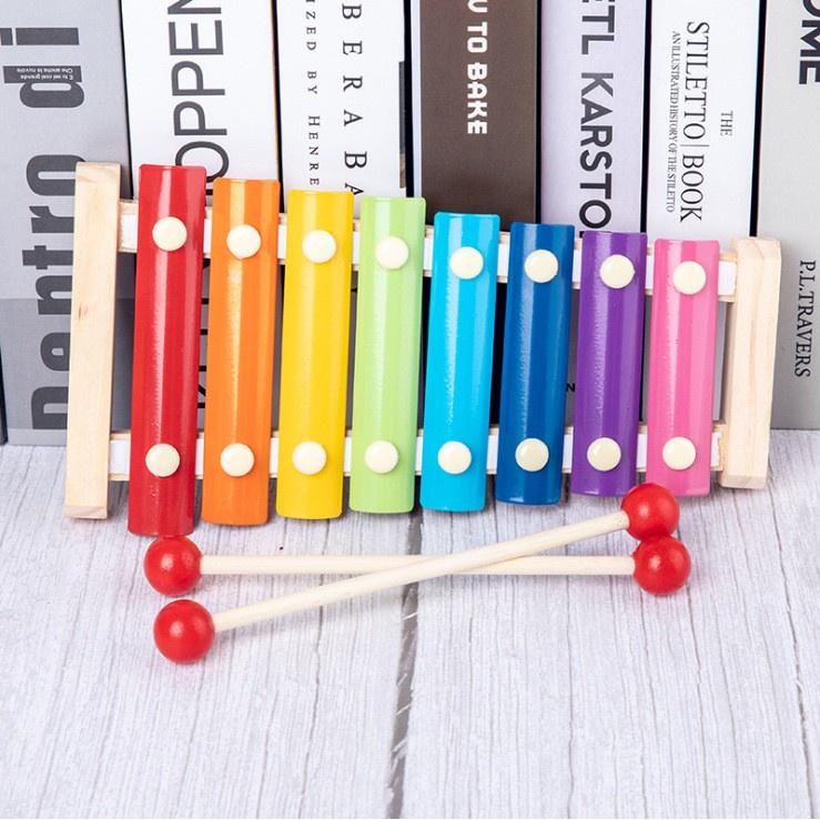 Đàn Gỗ 8 Âm Thanh Hình động vật, hình thú, Đàn Piano Xylophone, đồ chơi giáo dục Montessori