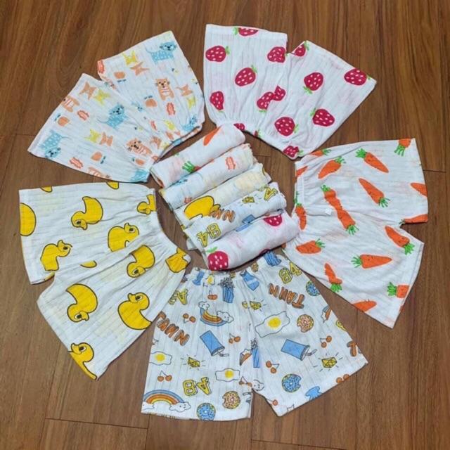 ️ 50KCombo 10 quần đùi cotton giấy cho béQuần chục hè cho bé