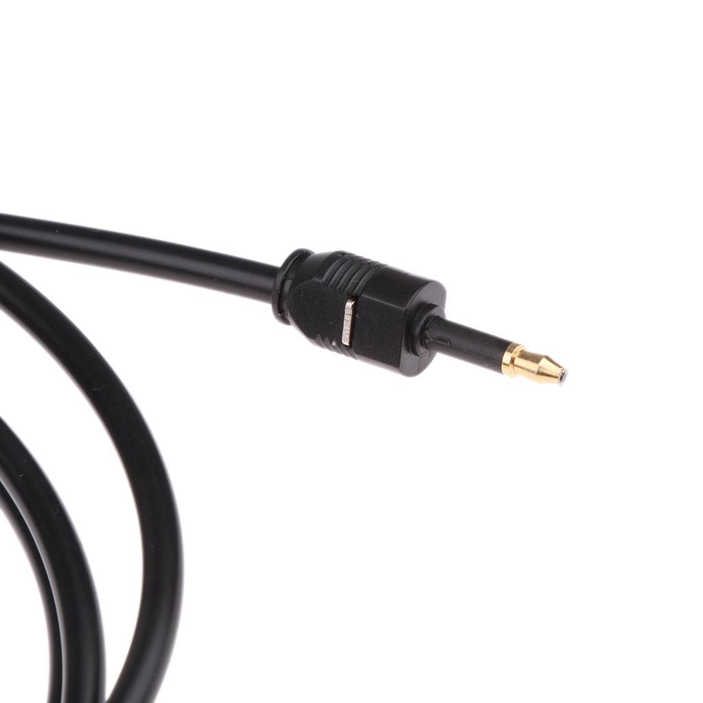 2- 3ft 3.5mm Digital OD 4.0 Optical Audio Cable Wire  Optical Audio