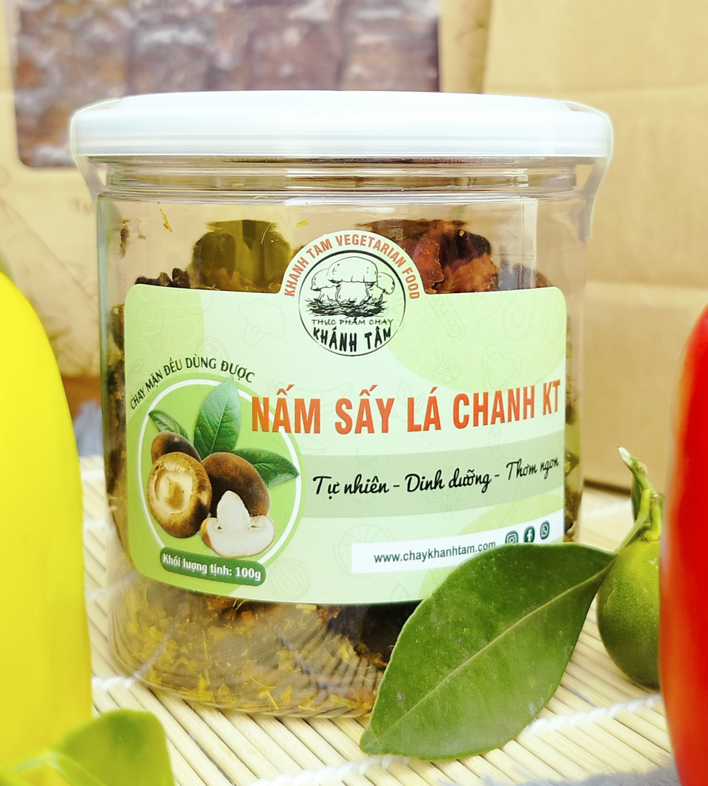 NẤM SẤY LÁ CHANH KT HŨ 100GR