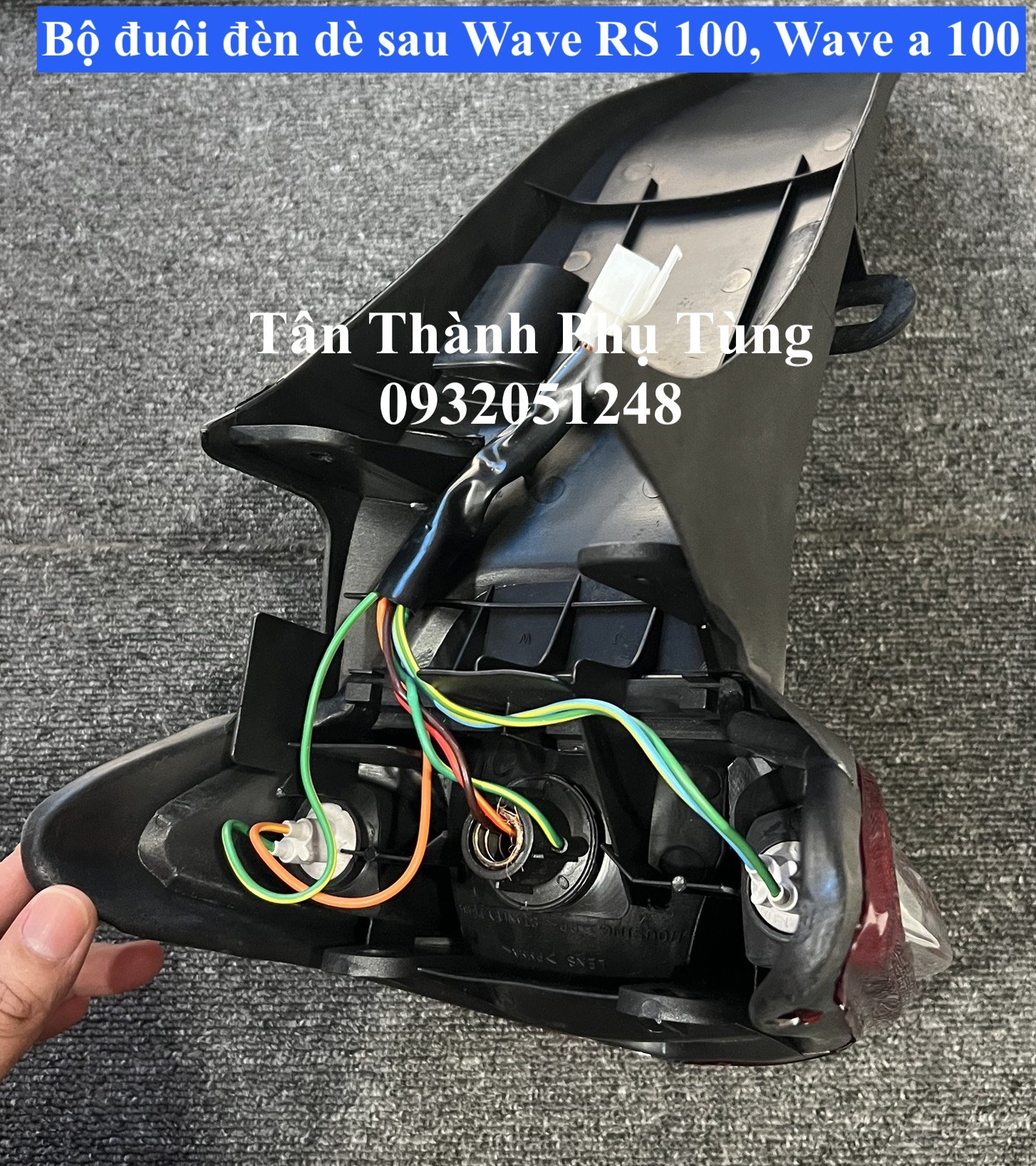 Đuôi dè sau kèm đèn hậu dành cho Wave a 100, WS100, RS100