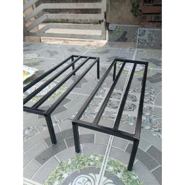 Kệp thép Dài 60cm. Rộng 20. Cao 15cm. 2 nan phụ. hộp thép 14x14mm. 4 chân