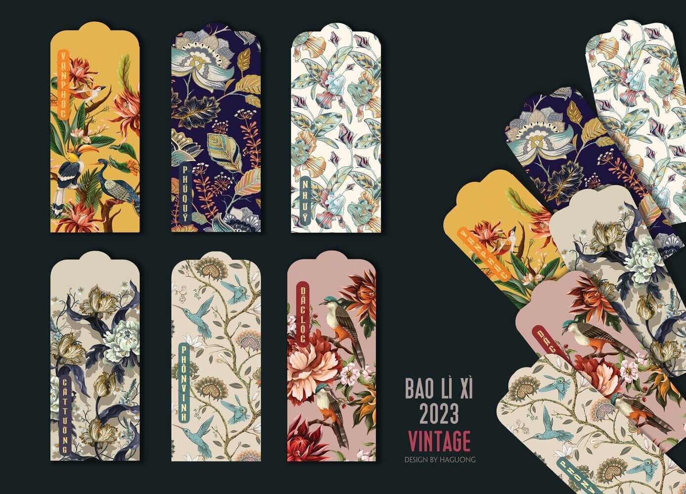 [Mẫu Vintage] Bao Lì Xì Tết Đẹp Tự Thiết Kế