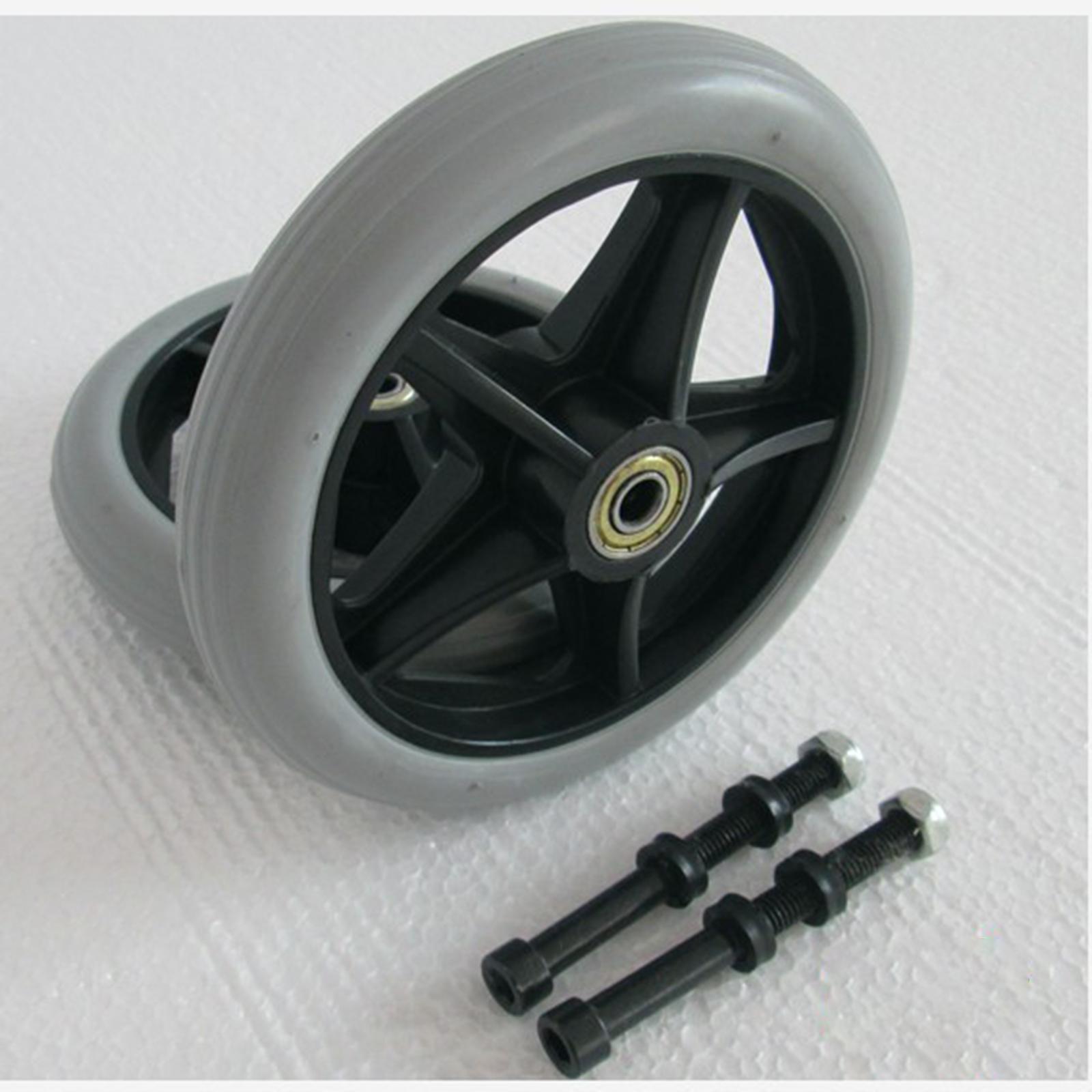 Solid 6" PVC Wheelchair Front Wheel Wheels for Supplies Accessories