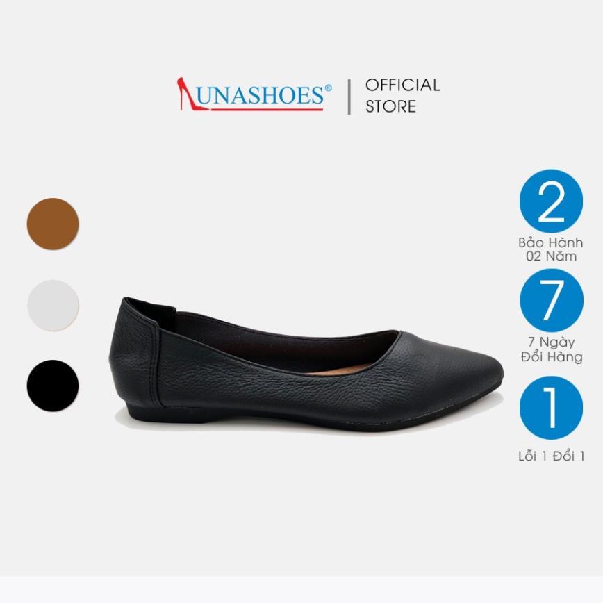 Hàng chất lượng Giày bệt nữ mũi nhọn da bò mềm êm chân LUNASHOES (1065) cao cấp dễ đi kiểu Hàn quốc nhiều màu (BH 24TH)