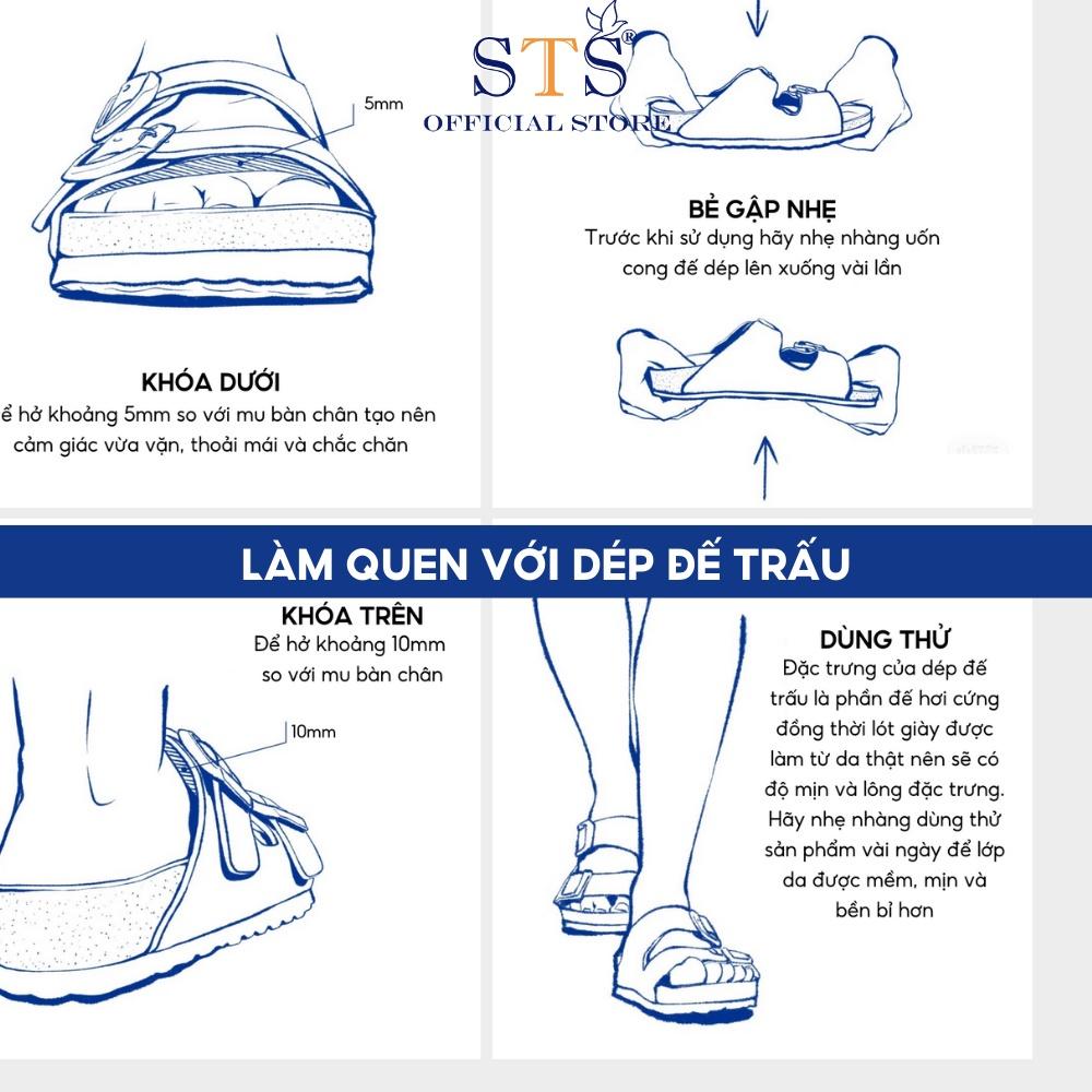 Giày Sandal đế trấu nam nữ Da PU mặt kem thời trang chống nước cao cấp nhiều màu sắc KPU02