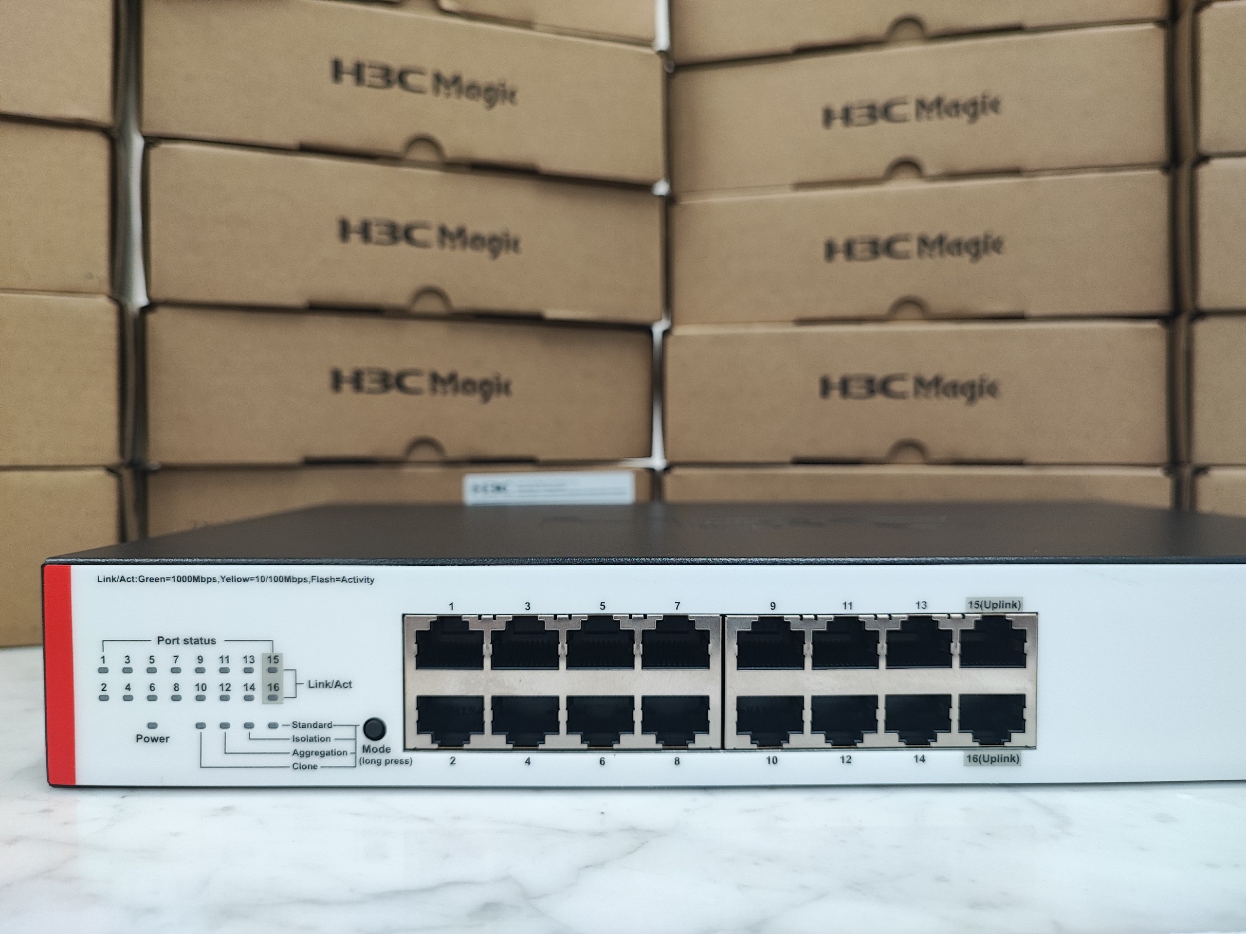 Bộ Chia Mạng Switch Để Bàn H3C BS216 Hàng Chính Hãng 16 Cổng Gigabit, Tốc Độ 32Gbps