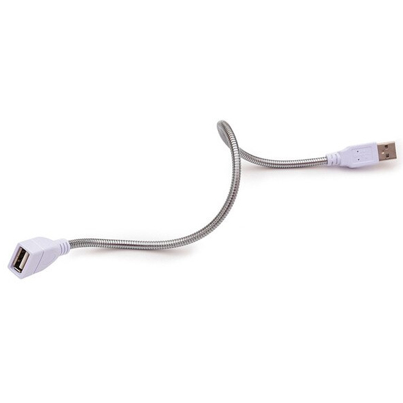Bộ 2 Cáp Nối Dài USB Mở Rộng 2 Đầu Âm Dương (ngõ Đực - Cái) 35 cm Kim Loại Dẻo Dễ Dàng Điều Chỉnh (Chỉ Cấp Nguồn, Không Truyền Dữ Liệu) Cho Đèn Led USB, Quạt USB Mai Lee