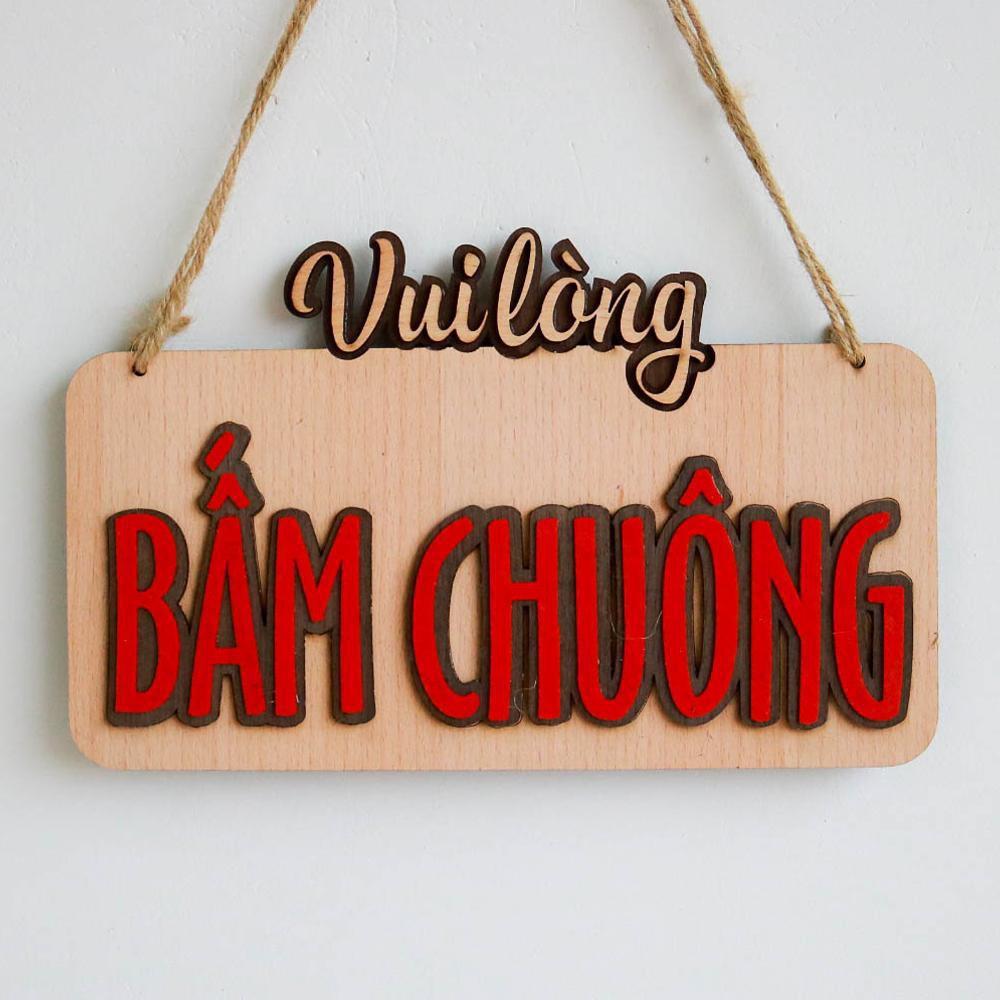 Bảng gỗ trang trí &quot;Vui lòng