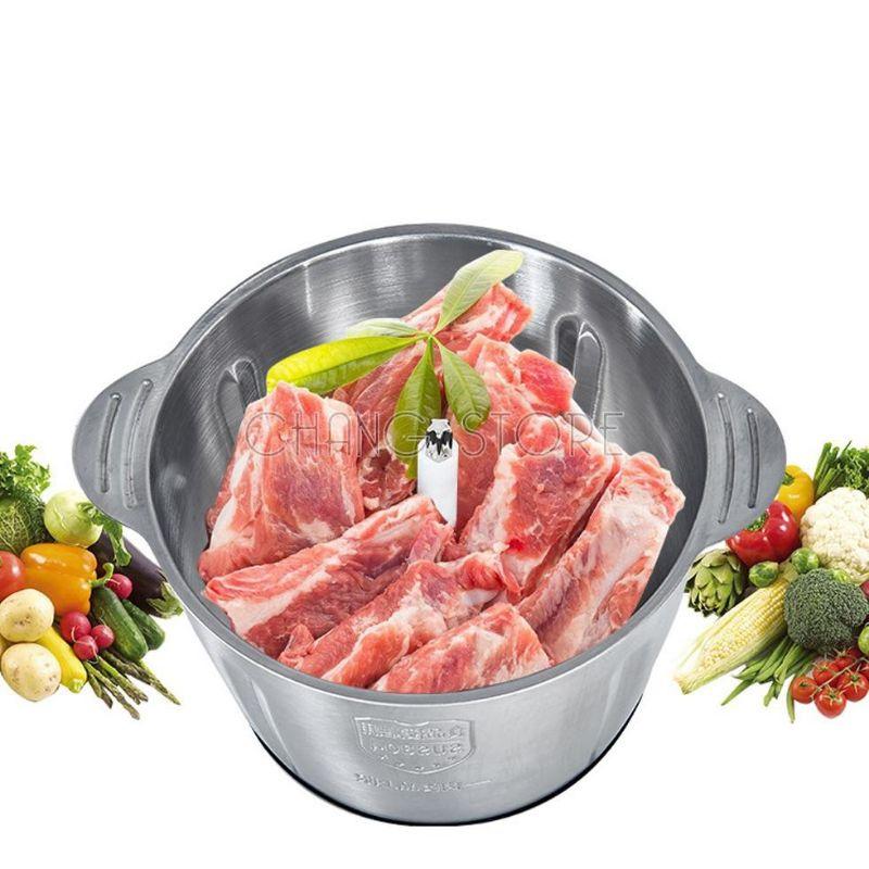 Máy xay thịt đa năng cối 2L inox 304,tặng lưỡi dao thay thế