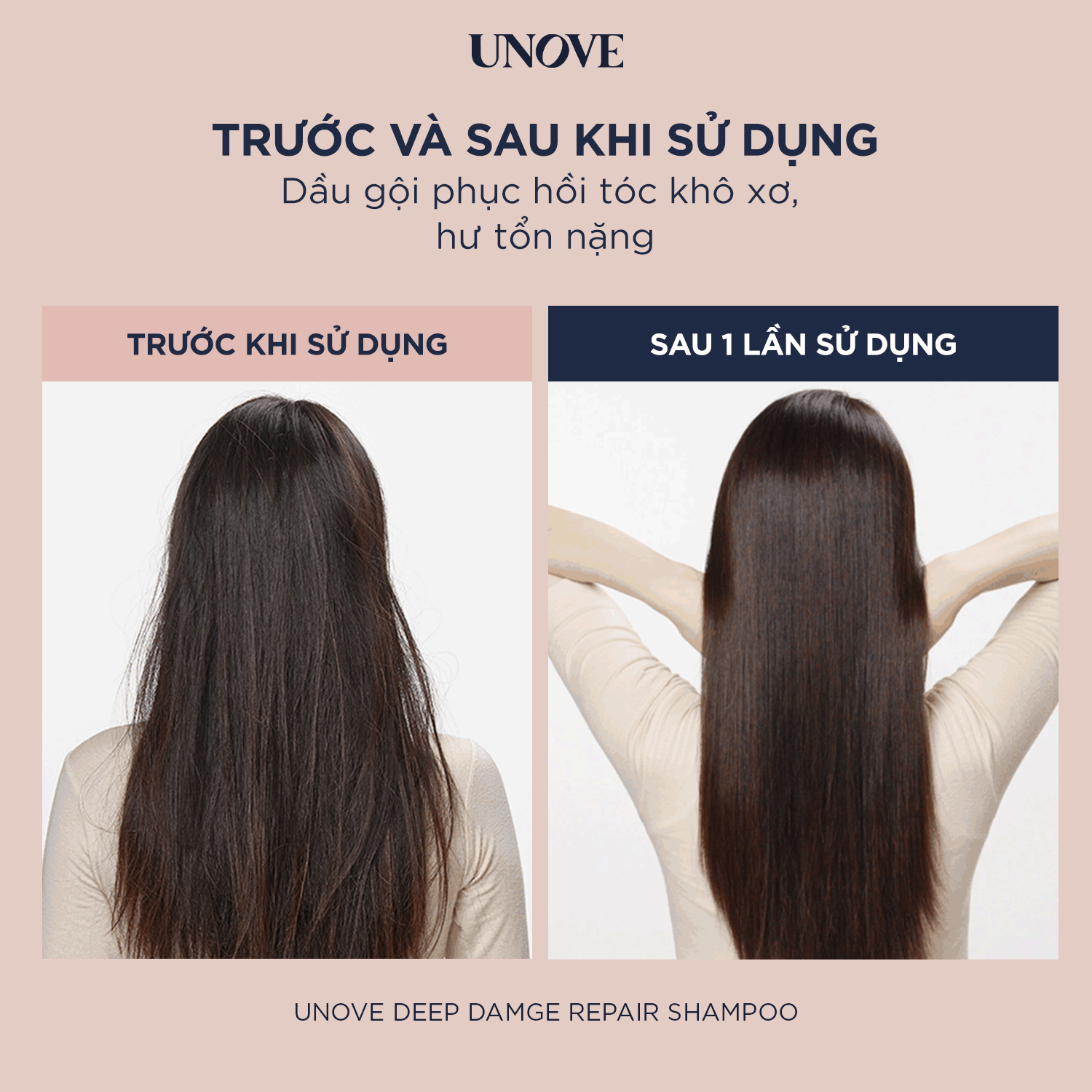 Dầu gội phục hồi hư tổn chuyên sâu UNOVE DEEP DAMAGE REPAIR SHAMPOO 500g