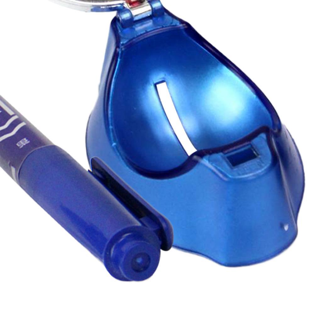 2 Golf Ball Liner Marker Putting Drawing Alignment Tool with Pen Blue