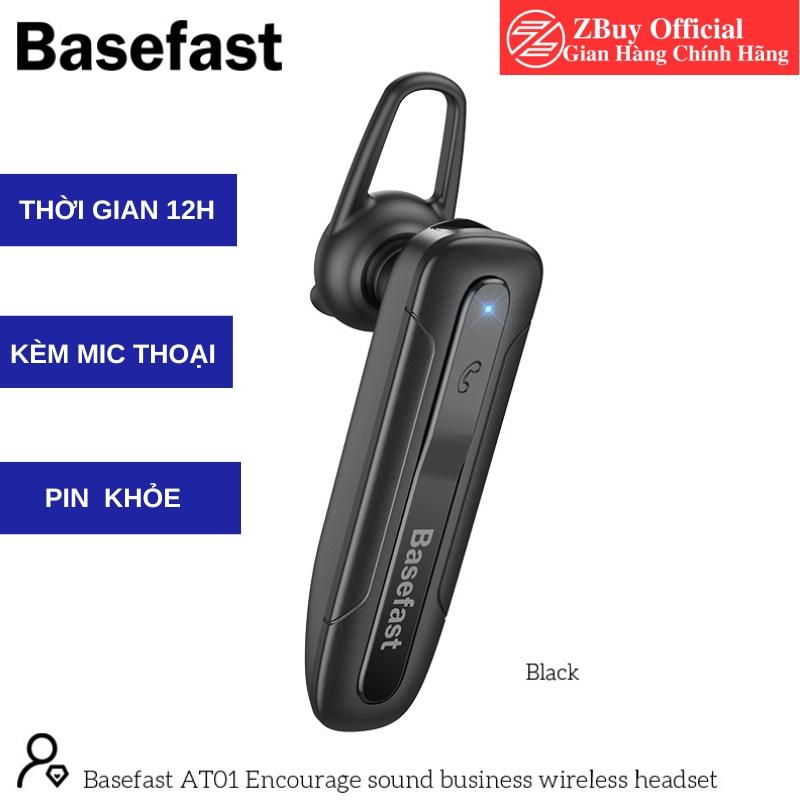 Tai Nghe Bluetooth Basefast AT01 Kèm Mic Đàm Thoại - Hàng Chính Hãng