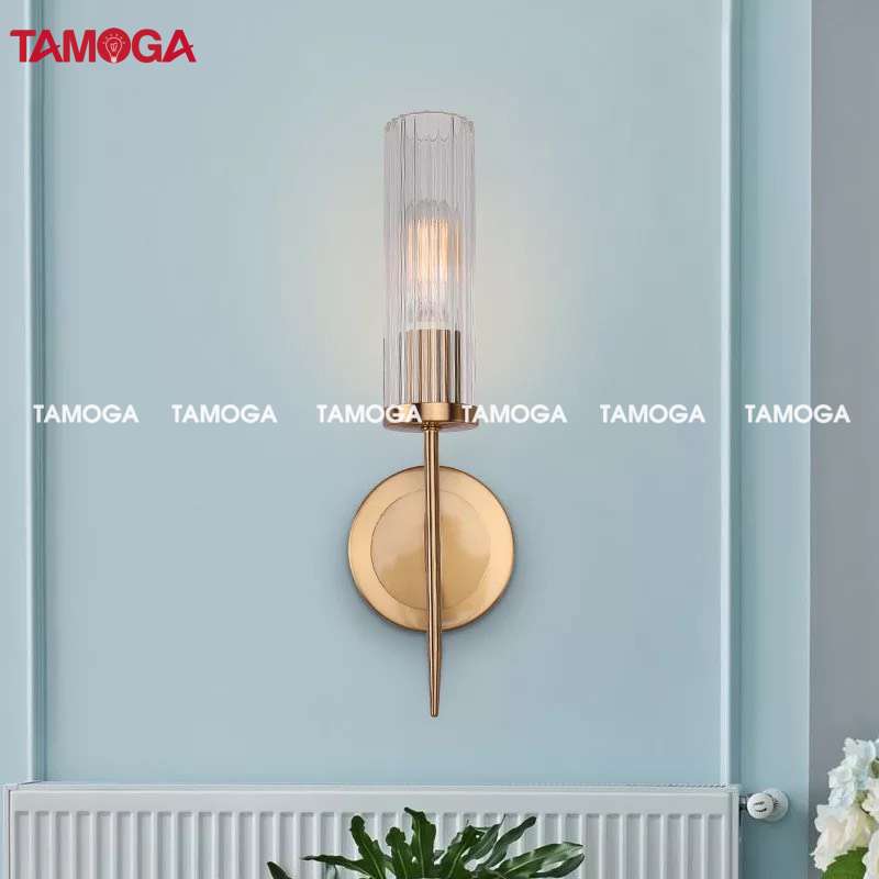 Đèn gắn tường phòng ngủ pha lê đơn TAMOGA KAVYS 1267/1 + Tặng kèm bóng LED AS vàng