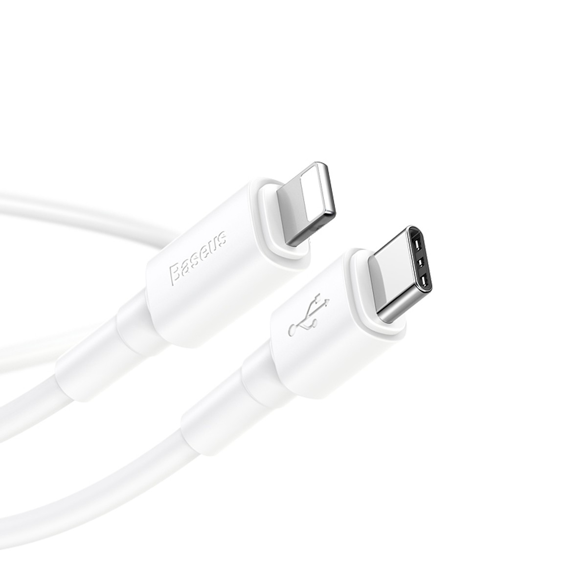 Dây cáp sạc nhanh 18W USB Type-C to Lightning hiệu Baseus Mini White cho iPhone / iPad (Hỗ trợ sạc nhanh PD 3.0, trang bị chip sạc thông minh, tốc độ truyền tải dữ liệu tốc độ cao 480Mbps) - Hàng nhập khẩu