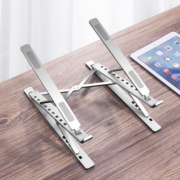 Giá đỡ Laptop 2 tầng Aluminum di động dùng cho Laptop 10″ – 17″ Zaki - ZLS001 - Hàng Chính Hãng
