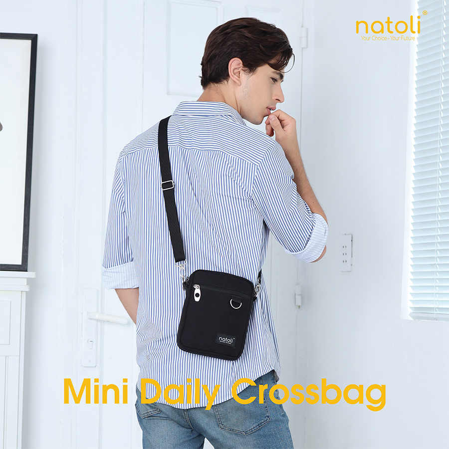 Túi đeo chéo nữ thương hiệu Natoli  mini cute, đựng điện thoại, nhiều ngăn, cao cấp BST Mini Daily Crossbag T3