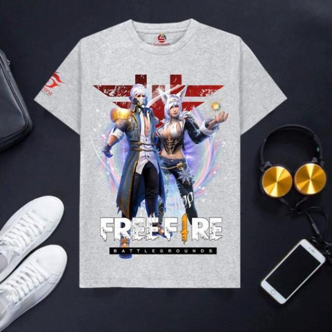 Áo Free Frie ghi xám cotton cực đẹp Âm Phủ