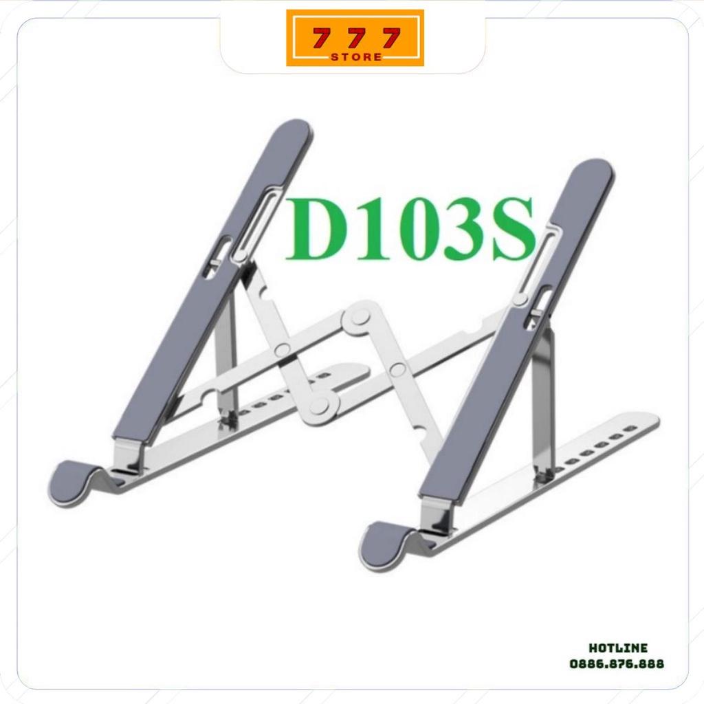 Kệ đỡ Laptop hổ trợ tản nhiệt có thể gấp gọn - giá kê Laptop MacBook bằng nhôm điều chỉnh độ cao.