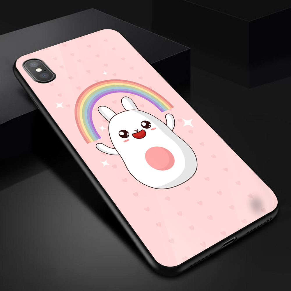 Ốp kính cường lực cho điện thoại iPhone X - Cầu vòng MS ACIKI001