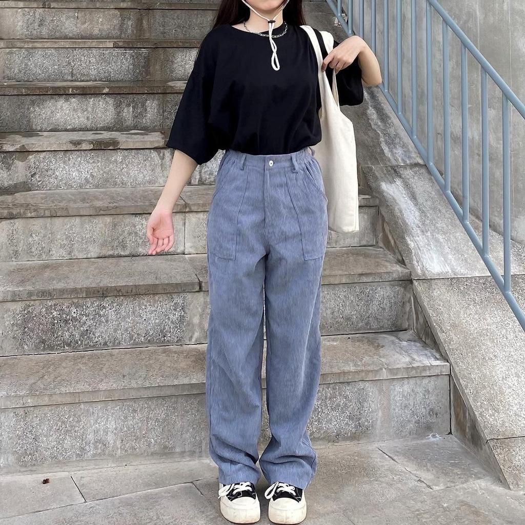 Quần dài Basic Pants (quần nhung ống suông)