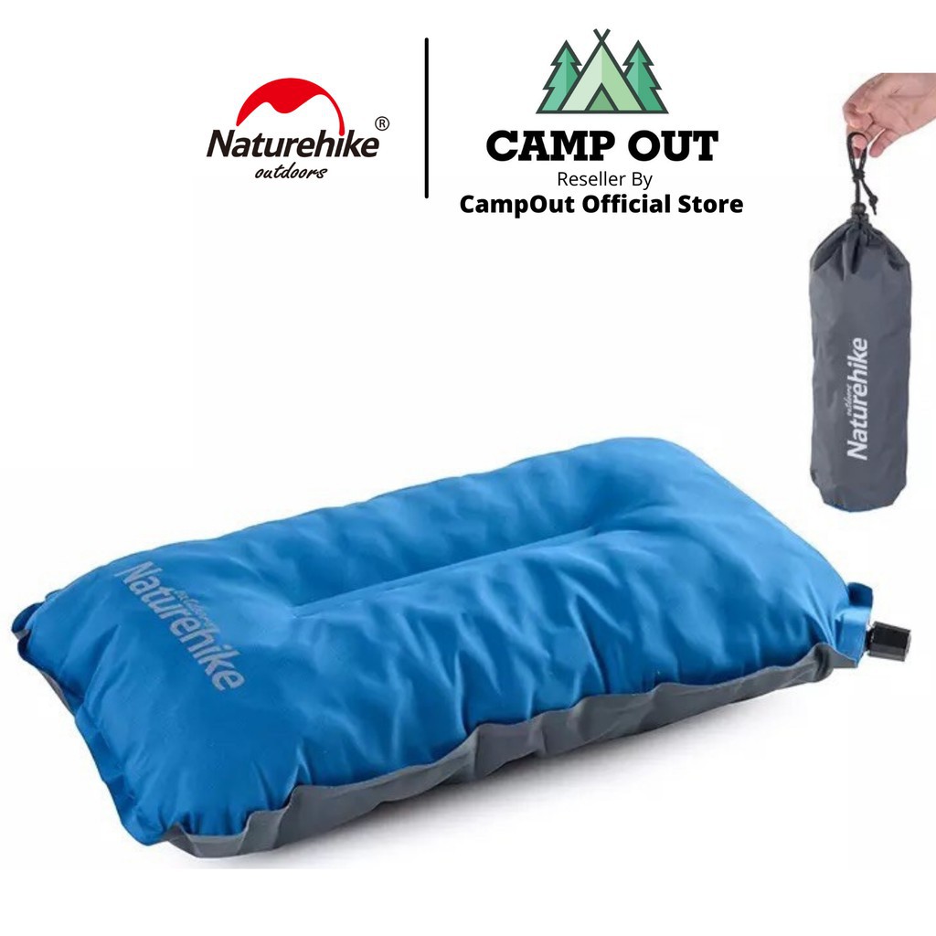 Đồ cắm trại gối ngủ Naturehike campoutvn NH17A001-L du lịch dã ngoại xếp hơi gấp tự bơm nằm êm chống nước A199