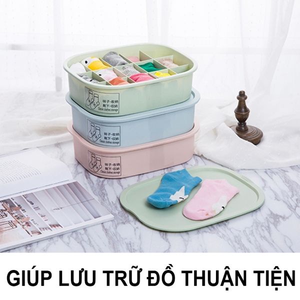 Set 3 Hộp Đựng Đồ Lót Bằng Nhựa - Màu Ngẫu Nhiên