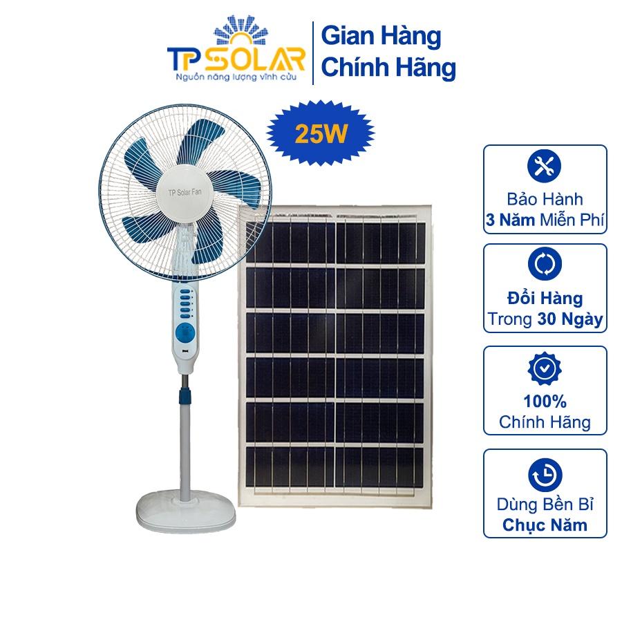 Quạt Năng Lượng Mặt Trời TP Solar TP-Q188 Công Suất 25W Hàng Chính Hãng Tích Hợp Đèn Ngủ, Pin Chống Chai