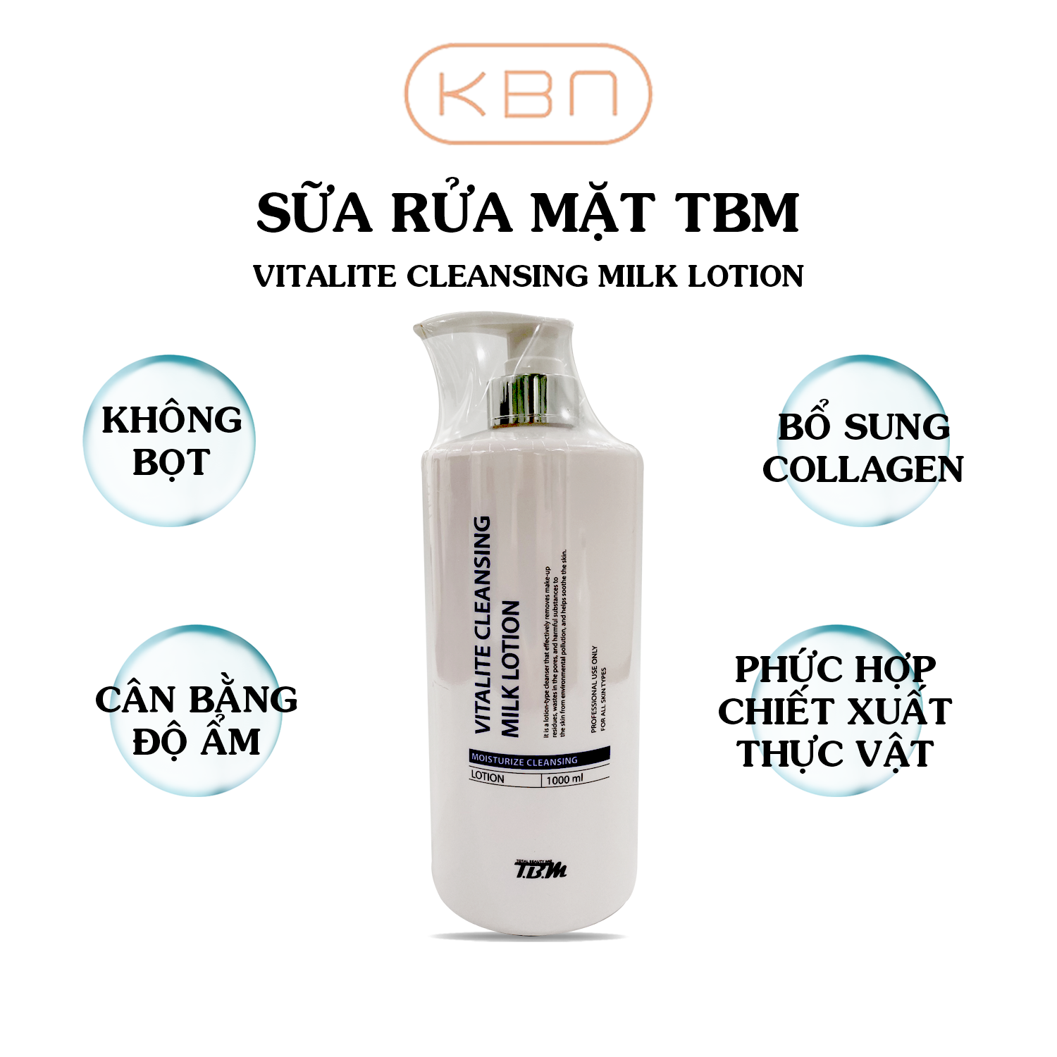 Sữa Rửa Mặt Vitalite Cleasing Milk Lotion TBM - Dùng Được Cho Da Khô, Nhạy Cảm, Mỏng, Yếu