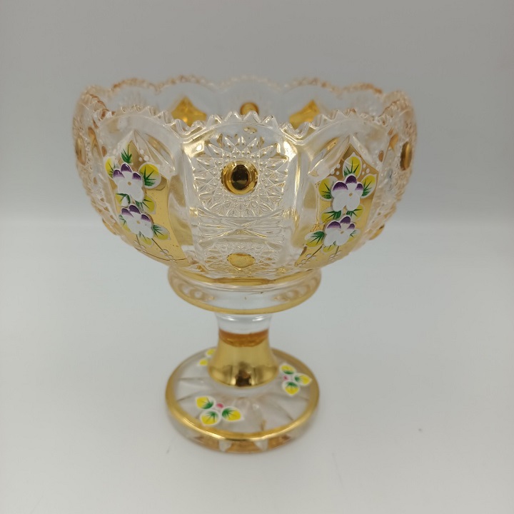 Chân Bồng Pha Lê Mạ Vàng Phong Cách Royal Sang Trọng