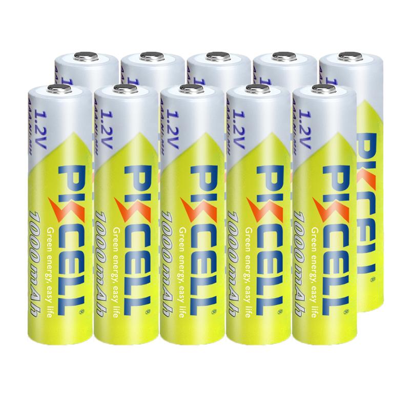 10 CHIẾC PKCELL 1.2 v NI-MH Pin AAA 3A 1000MAH Pin Sạc AAA pin aaa nimh pin chargera cho đèn pin đồ chơi Điện áp danh định: 1.2V