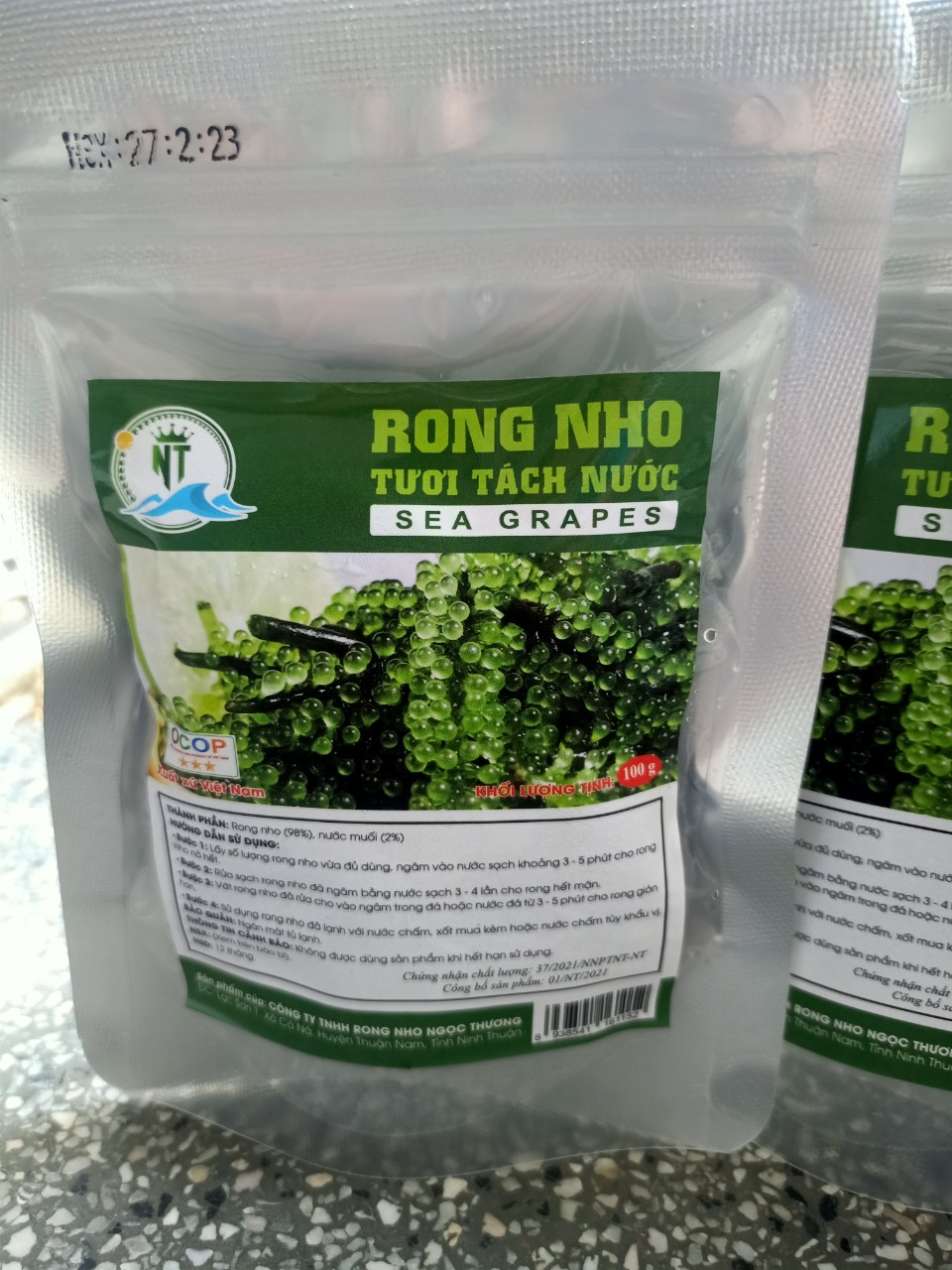 100gr Rong nho tách nước ngọc thương mua từ 10 gói tặng 1 gói 100g