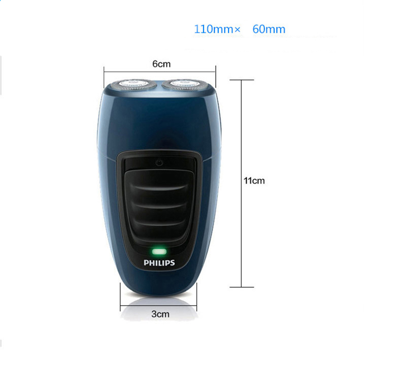 Máy cạo râu du lịch cao cấp PHILIPS PQ190 - Hàng Nhập Khẩu - Sạc tích hợp trên thân
