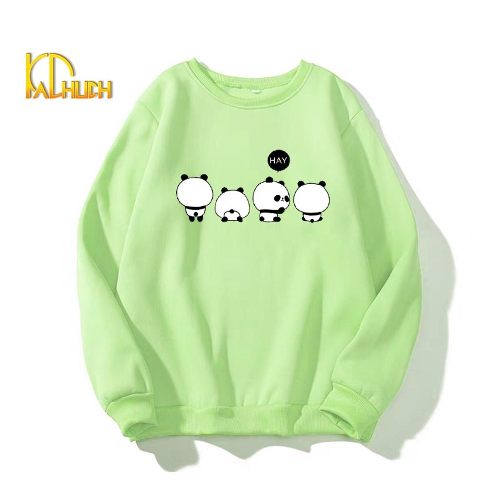 ÁO SWEATER IN 4 CON GẤU TRÚC