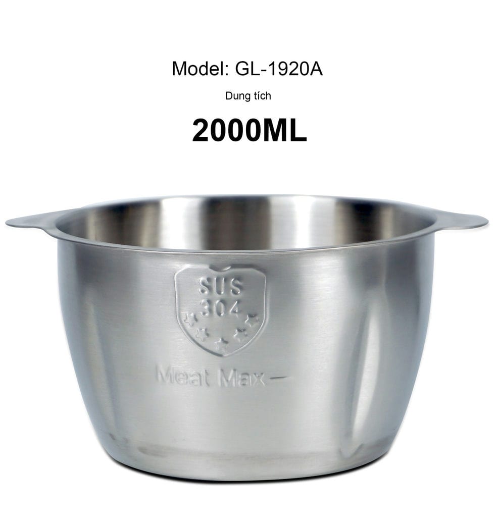 Máy xay thịt Gali GL-1920A Dung tích 2 Lít, Motor 100% bằng đồng, có 2 tốc độ xay. Hàng chính hãng chất lượng cao, bảo hành 24 tháng