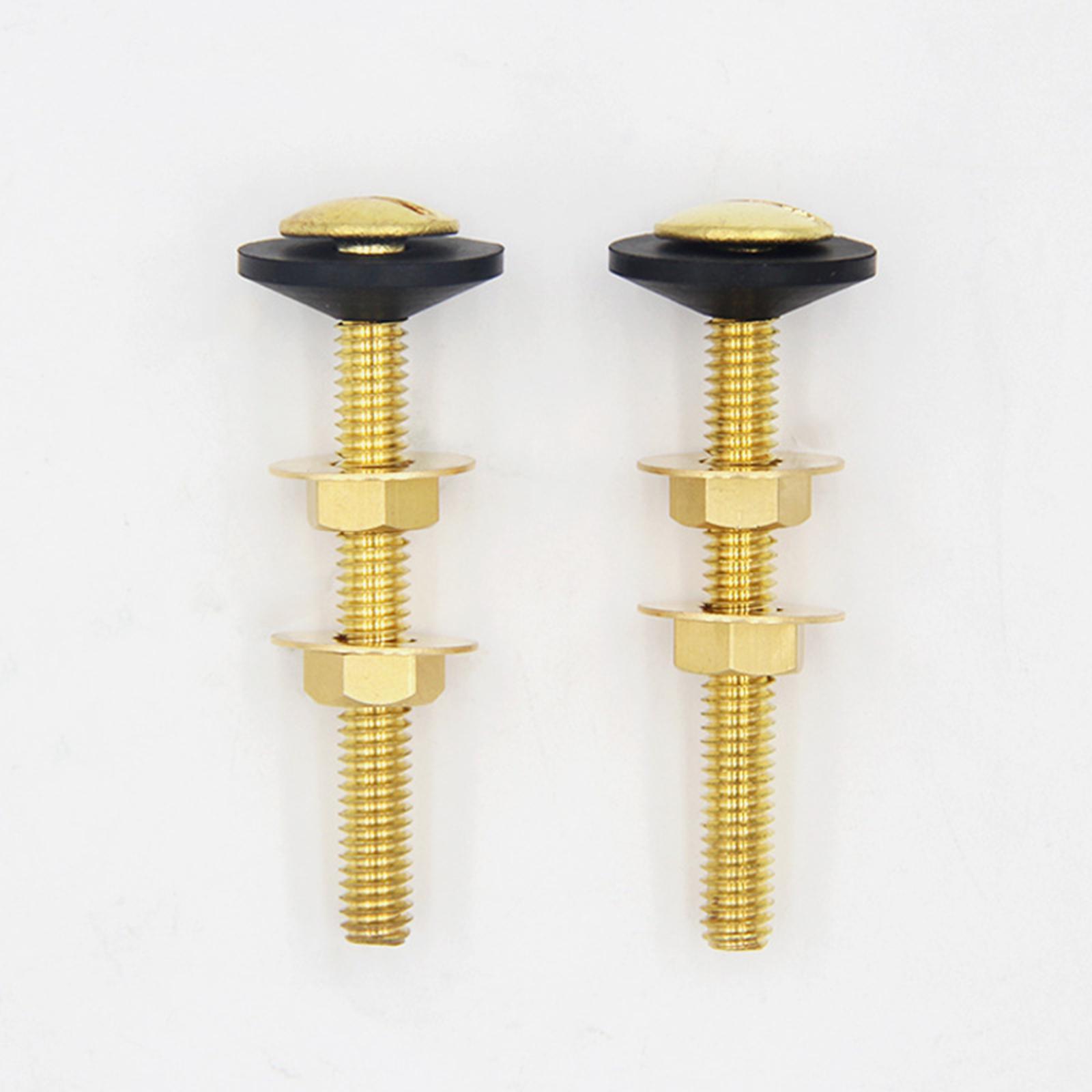 2Pcs Toilet Tank Screws Kit Tightening Fittings Household Nuts Washers