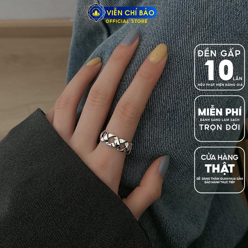 Nhẫn bạc nữ xích đan chất liệu bạc 925 thời trang phụ kiện trang sức nữ thương hiệu Viễn Chí Bảo N000720