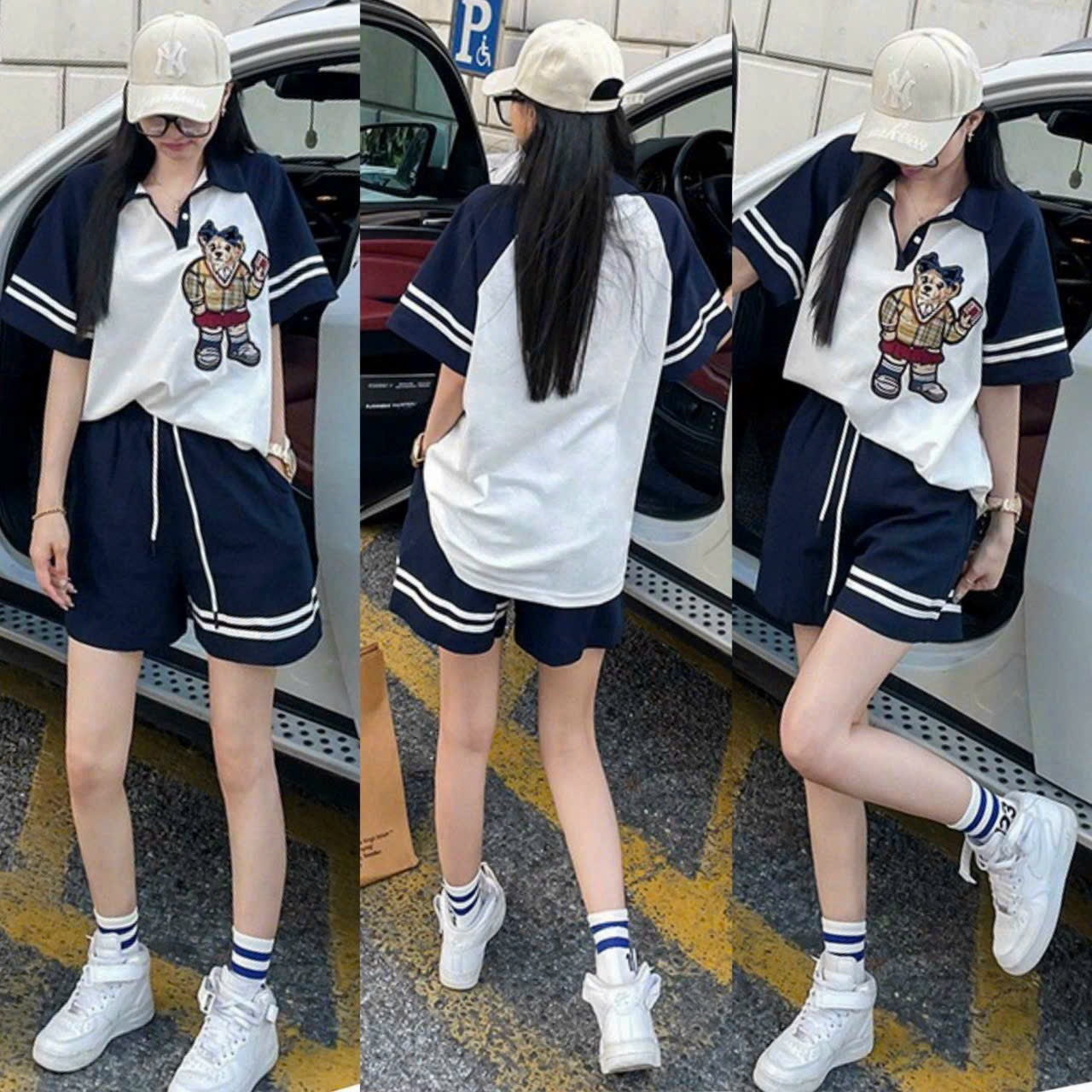 SÉT BỘ SHORT PHỐI CỔ BẺ