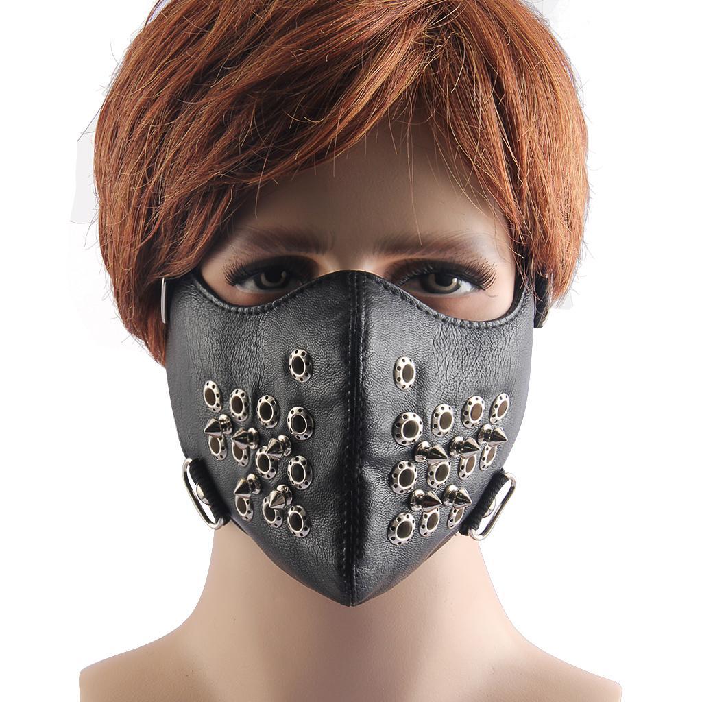 Steampunk Gothic Mask Rivets Mask Face Mask Leather Mask Motorcycle Mask Carnival Carnival Costume