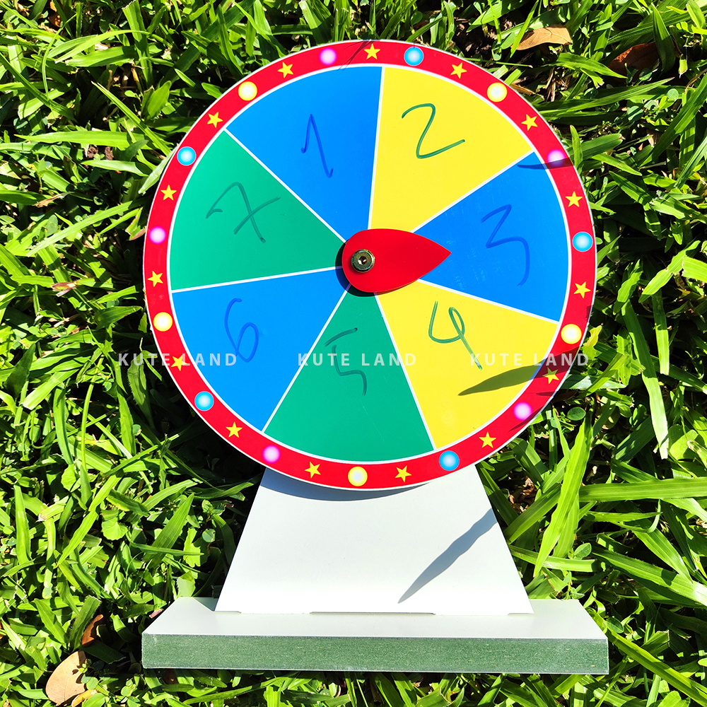 Vòng quay trúng thưởng 7 ô may mắn 25 cm cao 35 cm thích hợp dạy học, các sự kiện, trò chơi, tiệc tùng giải trí