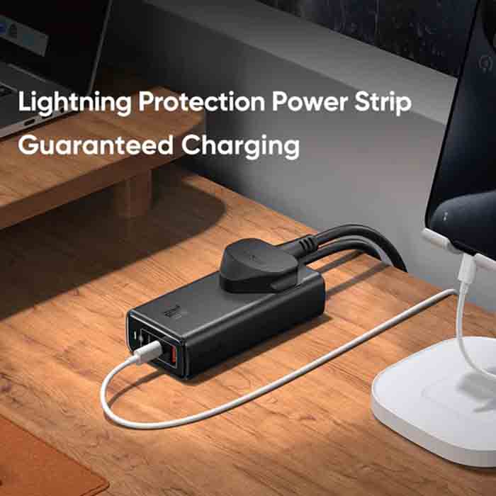 Bộ Sạc Nhanh Mcdodo 4 in 1 70W GaN Light Protection Power Strip (Chân UK) (Hàng chính hãng)