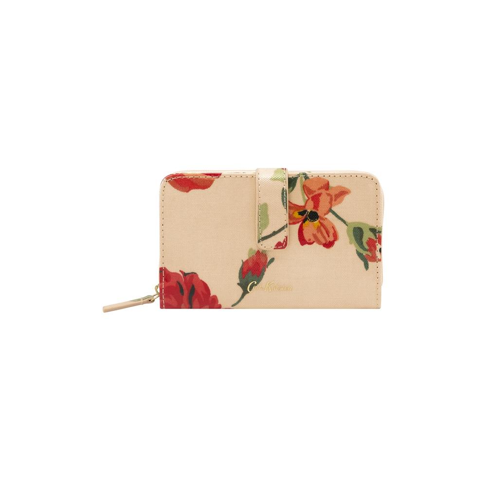 Ví nữ gập/Folded Zip Wallet - Archive Rose - Peach/Red