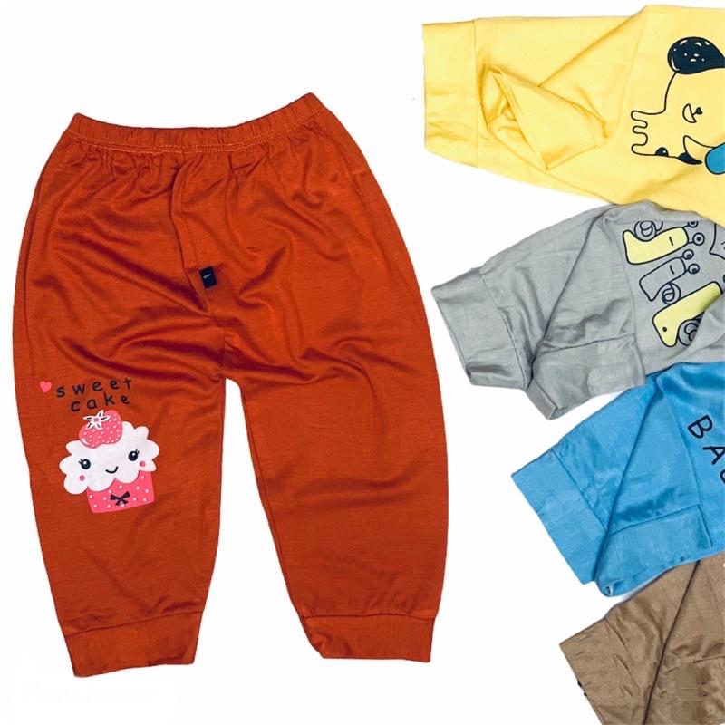 Quần dài cho bé trai bé gái LYBABY quần chục chất thun lạnh mềm mát QCD07
