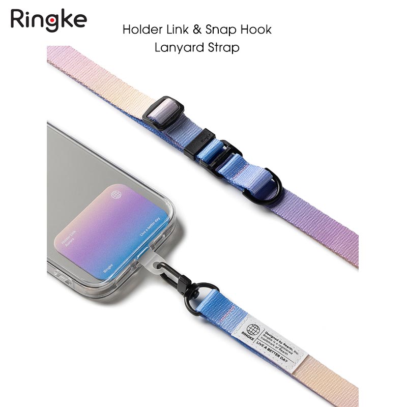 Dây đeo cho điện thoại RINGKE Holder Link &amp; Snap Hook Lanyard Strap - Hàng Chính Hãng