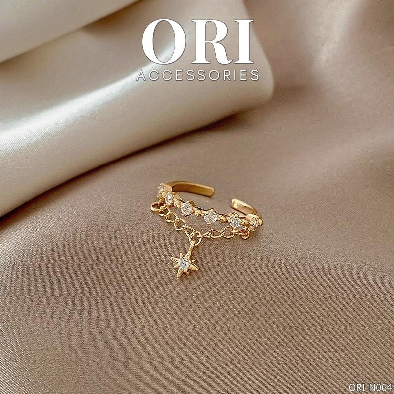 Nhẫn nữ Freesize dây xích Christopher độc đáo thời trang ORI ACCESSORIES N064