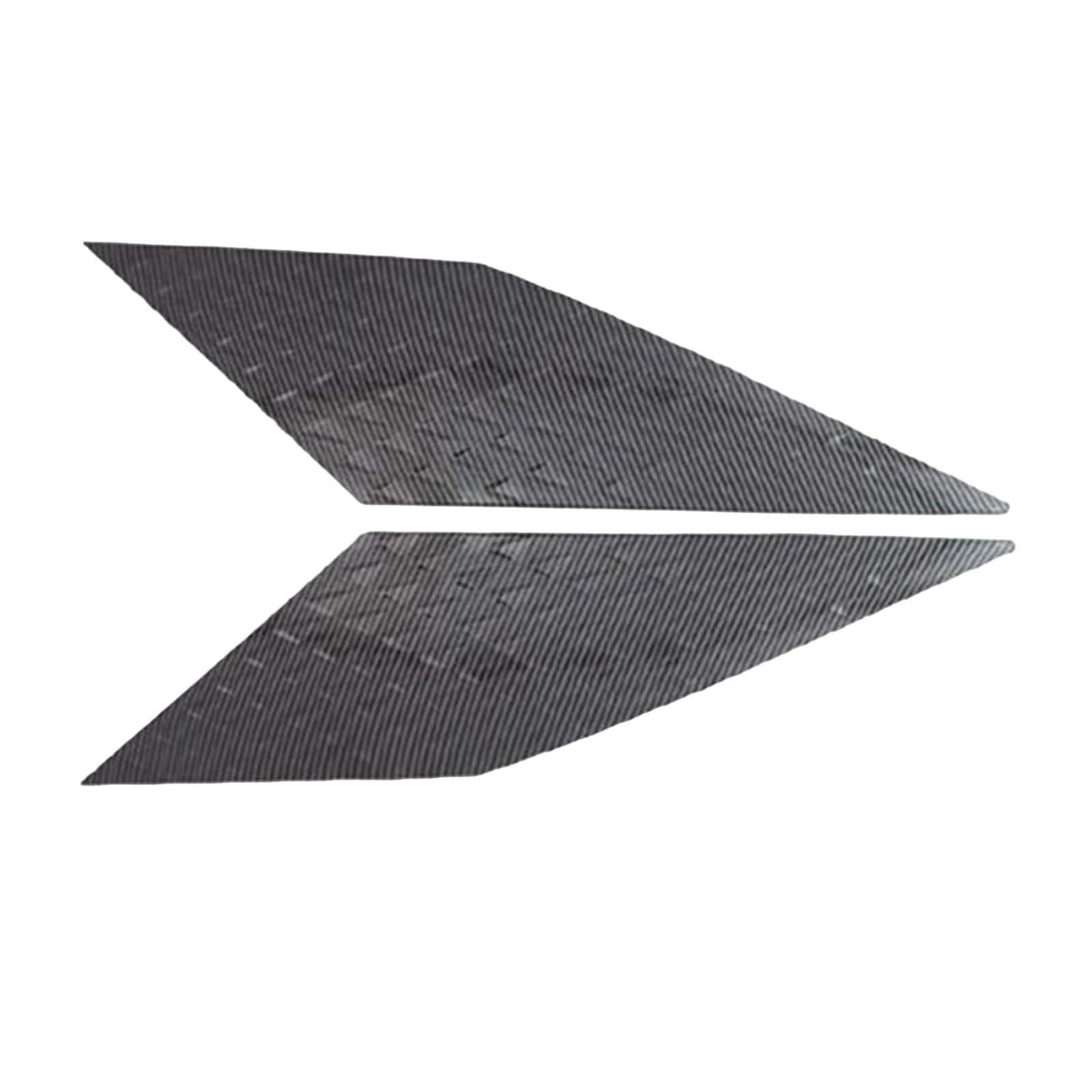 Rear Spoiler Wing Side Window Trim Covers Carbon Fiber