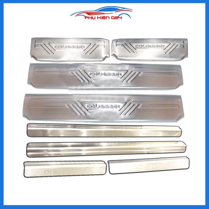 Bộ ốp bậc cửa trong ngoài Colorado 2015-2016-2017-2018-2019-2020-2021-2022 Inox chống trầy trang trí xe