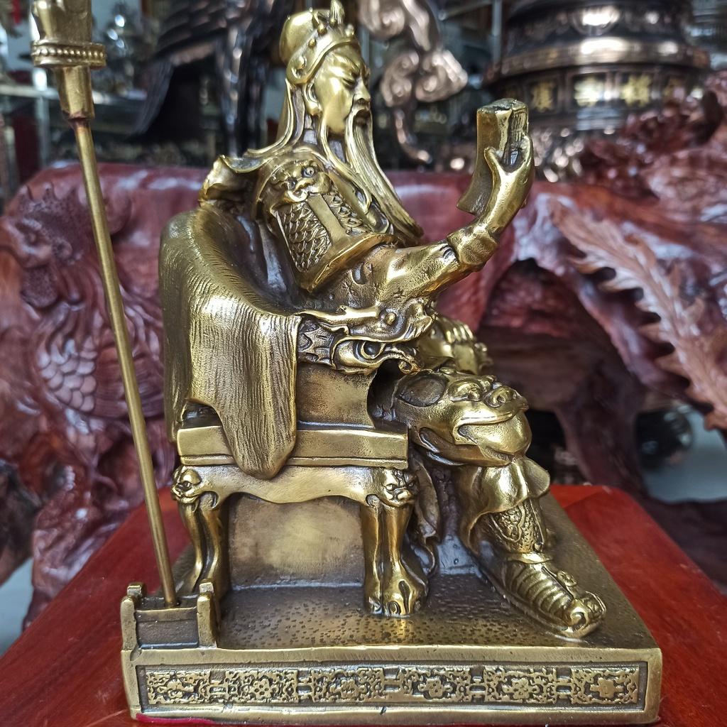 Tượng Quan Công Đọc Sách Bằng Đồng Bày Bàn hóa sát tiểu nhân, Tượng Quan Vân Trường,Nhị Ca bằng đồng